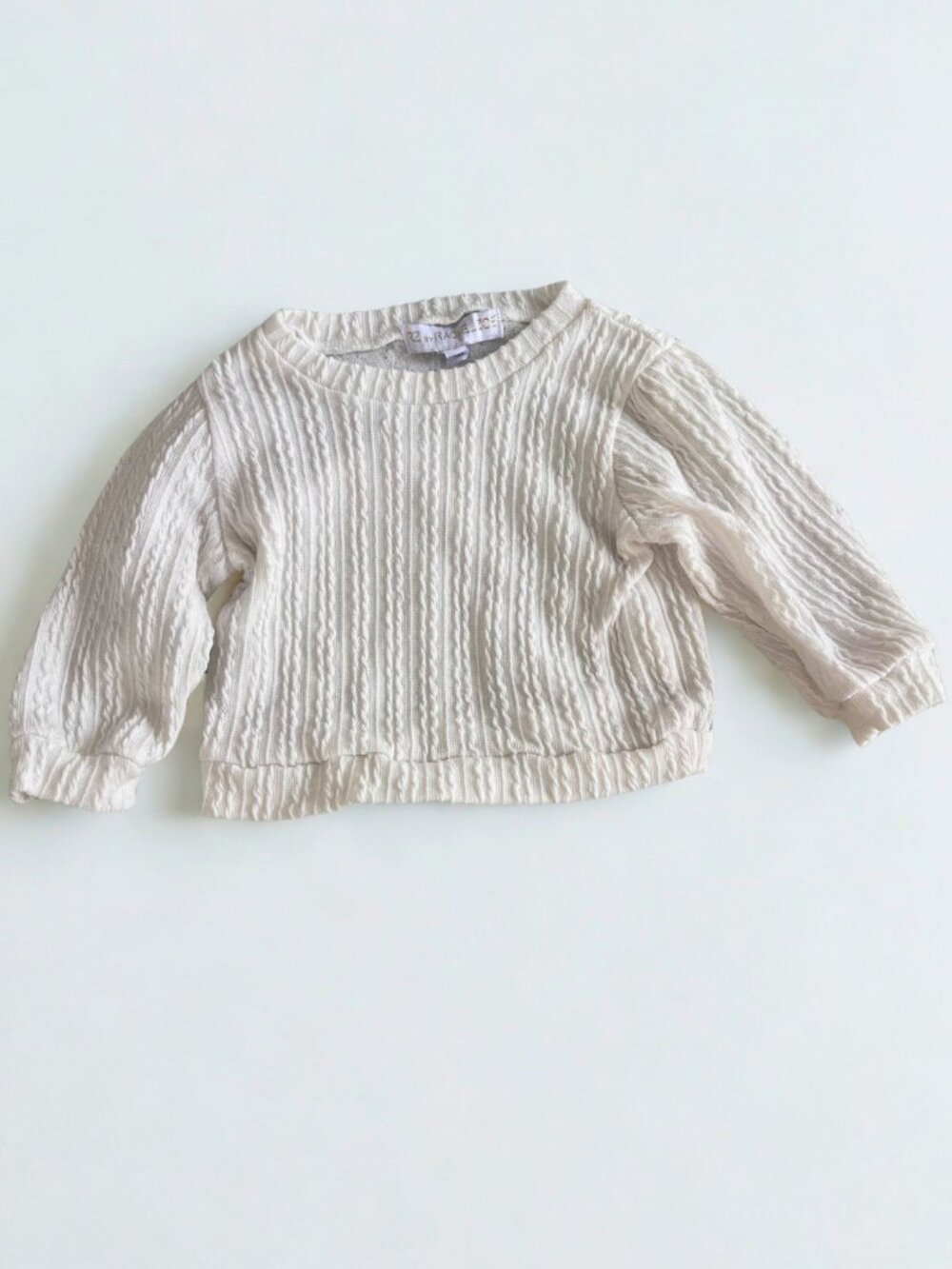 RZ by Rachel Zoe White Cable Knit Sweater